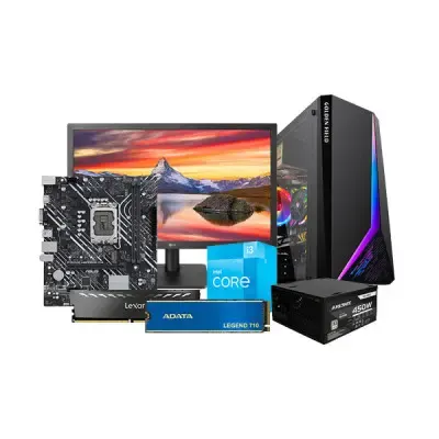 Intel Core i3-12100 12th Gen 8GB RAM 256GB SATA 2.5″ SSD Budget PC With 22 Inch Monitor